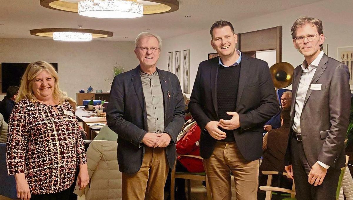Sie gestalteten den Pflegedialog der SPD-Senioren, v.l.: Nicole Fischer, Karl-Heinz Tiemann, Thorsten Klute und Dr. Martin Krane.