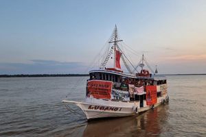 Die «Amazon Flotilla» war 31 Tage lang auf dem Fluss unterwegs. - Foto: Larissa Schwedes/dpa