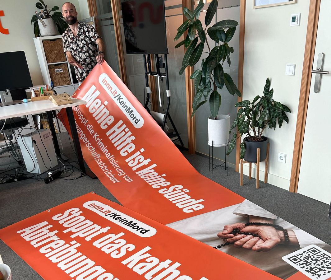 Die Vorbereitungen für die Demo am Freitagvormittag laufen.