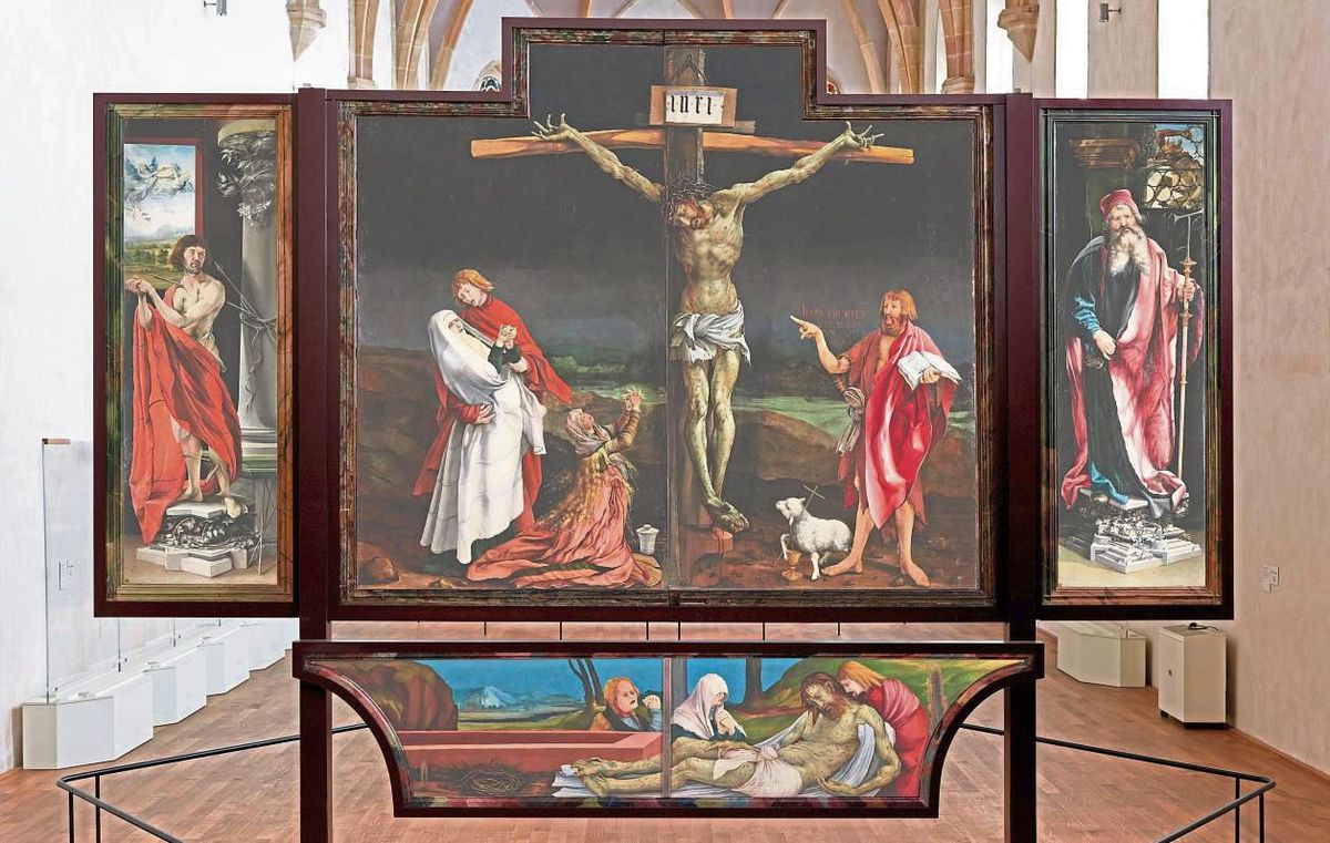 Die Kreuzigungsszene des Isenheimer Altars ist ein Meisterwerk von Matthias Grünewald, das zwischen 1512 und 1516 entstanden ist und gerade jetzt zu Ostern oft abgebildet wird. Archivfoto: dpa