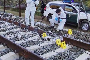 Ein vorläufiger Untersuchungsbruch sieht den Bruch einer Schiene als wahrscheinliche Ursache der Katastrophe. - Foto: Uncredited/Guardia Civil via AP/dpa