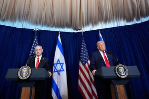 US-Präsident Trump und Israels Premier Netanjahu sehen den Iran weiter als Bedrohung. - Foto: Alex Brandon/AP/dpa