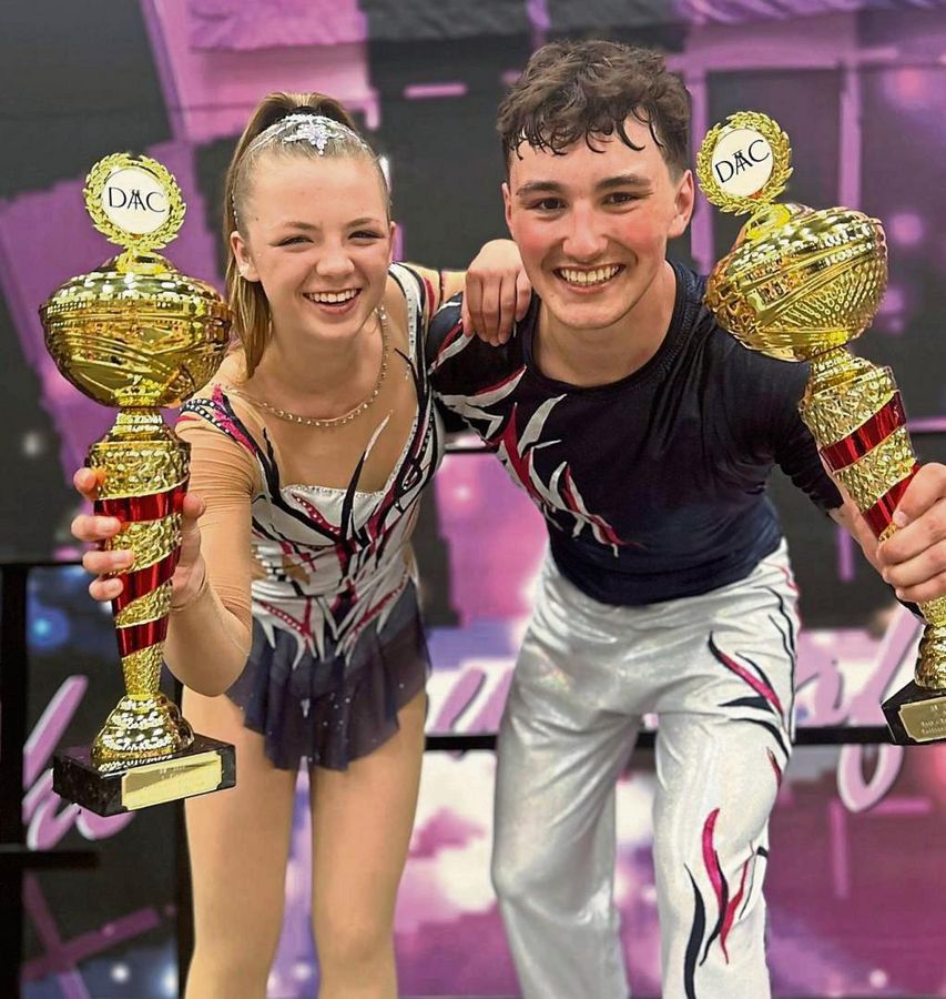 Deutscher Meister im Rock ‘n’ Roll! Das Pink Panthers-Paar vom LTV Lippstadt, Sayen Hecken und Max Dudos, siegte mit deutlichem Abstand vor dem zweitplatzierten Paar.