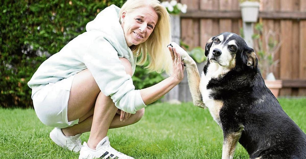 Steffi Albers-Kleine hat ein Herz für Vierbeiner und deshalb in der Facebook-Gruppe „Bad Westernkotten aktuell“ die Idee einer Hundewiese vorangetrieben. Das Bild zeigt sie mit ihrer jüngst verstorbenen Appenzeller-Hündin Emma.