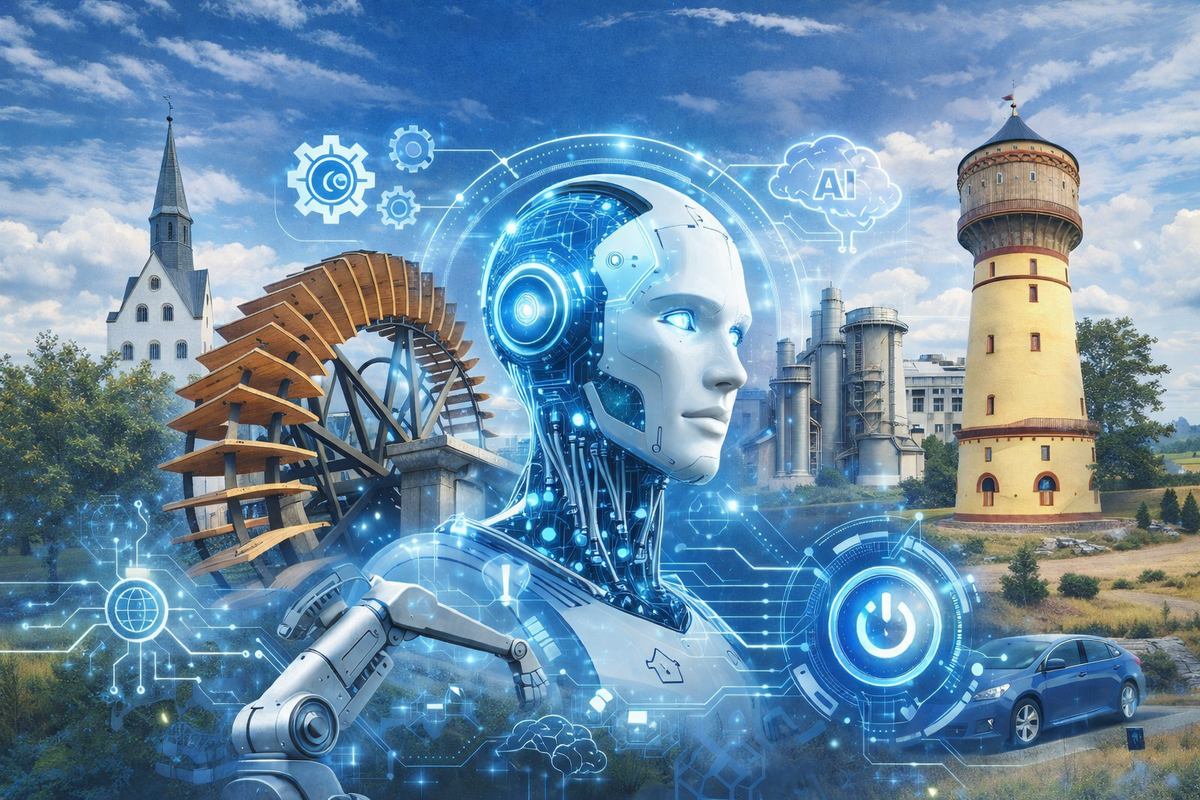 Künstliche Intelligenz – die unsichtbare Macht im Altkreis Lippstadt? Dieses Bild zeigt, wie die KI unsere neue Serie bebildern würde. 