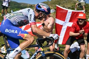 Florian Lipowitz beeindruckt bei seinem Tour-Debüt die Radsport-Welt. - Foto: Marco Bertorello/AFP/dpa