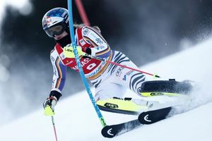 Emma Aicher belegte im Slalom von Kranjska Gora Rang acht. - Foto: Gabriele Facciotti/AP/dpa