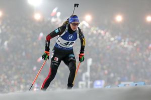Franziska Preuß auf der Strecke in Nove Mesto. - Foto: Libor Plíhal/CTK/dpa