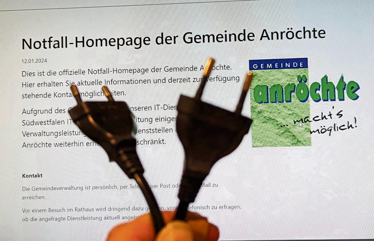Der Cyber-Angriff hat Ende Oktober auch die Gemeindeverwaltung Anröchte lahmgelegt. Foto: Reastrup