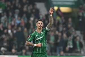 Marco Friedl brachte Werder per Kopf in Führung. - Foto: Carmen Jaspersen/dpa