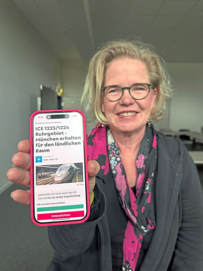 Anke Victor kämpft mit einer Online-Petition für den Erhalt der ICE-Verbindung nach München. Fast 4000 Menschen haben die Petition bereits unterzeichnet. Foto: Carolin Cegelski