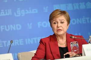 IWF-Chefin Georgiewa forderte die Menschen in China zu mehr Konsum auf. - Foto: Johannes Neudecker/dpa