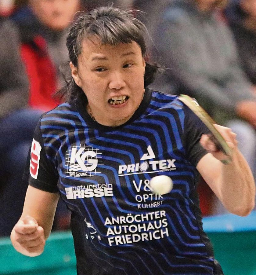 Stark formverbessert zeigte sich zuletzt Yang Henrich, die zusammen mit dem TTK Anröchte im Auswärtsspiel in Langen an diese Leistung anknüpfen will. Foto: Thomas Wiegand