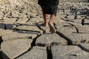 Das Gebiet um den Euphrat gilt als Wiege der Zivilisation - und vertrocknet. - Foto: Nabil al-Jurani/AP/dpa