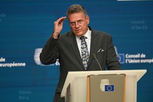 Sieht in Sachen Nexperia-Chips ermutigende Fortschritte: EU-Handelskommissar Maros Sefcovic. (Archivbild) - Foto: Ansgaar Haase/dpa