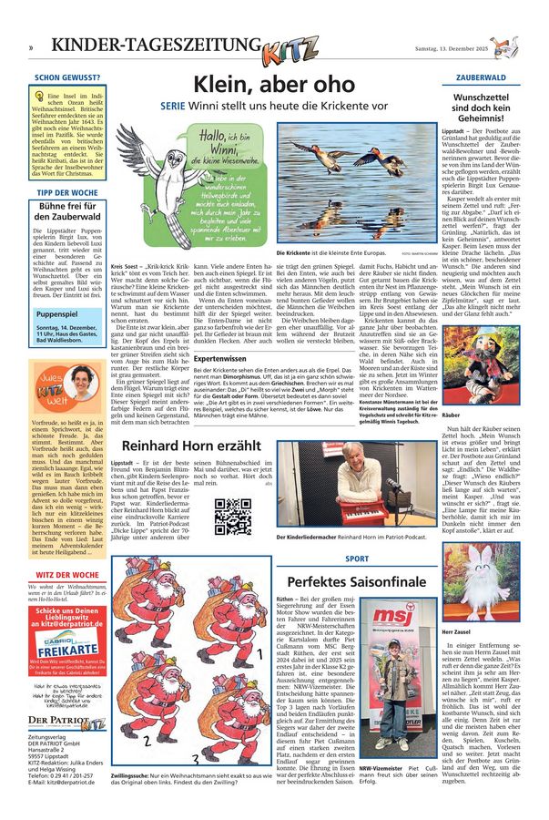 Kitz vom 13. Dezember 2025