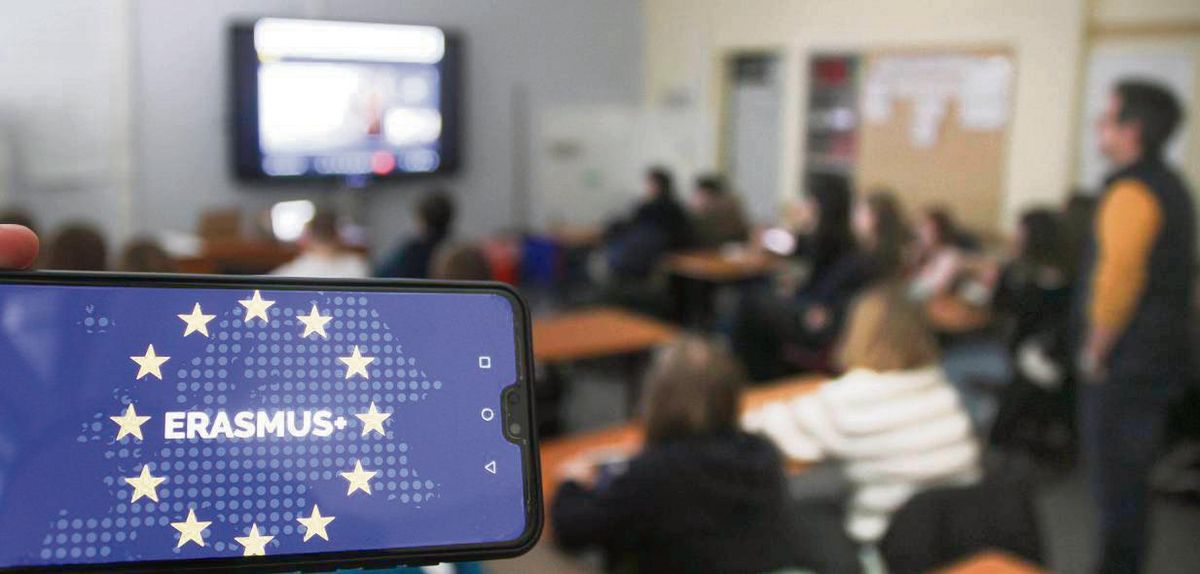 Mit eTwinning bietet Erasmus+ Schulen und Kitas die Möglichkeit, sich zu vernetzen und mit europäischen Partnern über das Internet zusammenzuarbeiten. Am SGE wird davon schon fleißig Gebrauch gemacht. Fotos: Puls