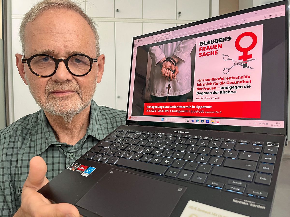Professor Joachim Volz ruft gemeinsam mit Sarah Gonschorek am Freitag, 8. August, zur Demonstration auf. Foto: Friedrich