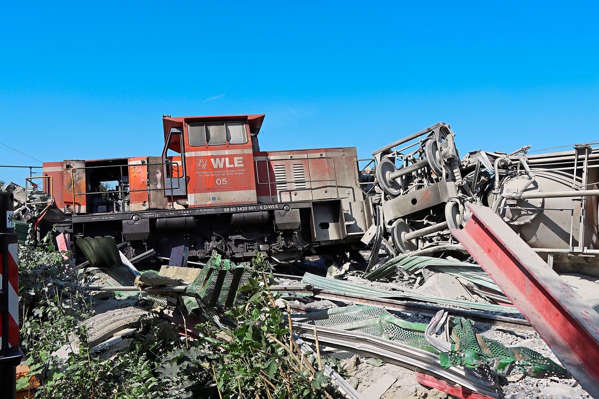 Der Güterzug entgleiste im September 2023 in Geseke offenbar, weil das Bremssystem nicht aktiviert war. Foto:Dietz
