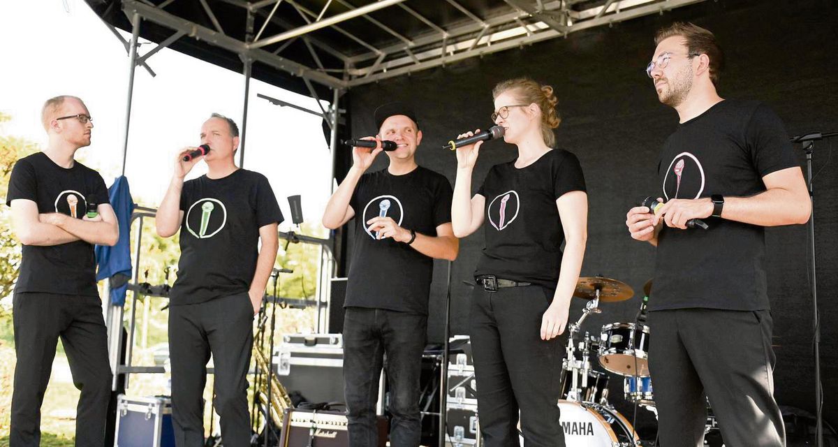 Die A-Capella-Band Getöns unterhielt das Publikum mit Liedern im Stil der Wise-Guys.