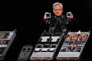 Jensen Huang, Chef von Nvidia: Der Chiphersteller profitiert vom Boom um KI. (Archivbild) - Foto: John Locher/AP/dpa