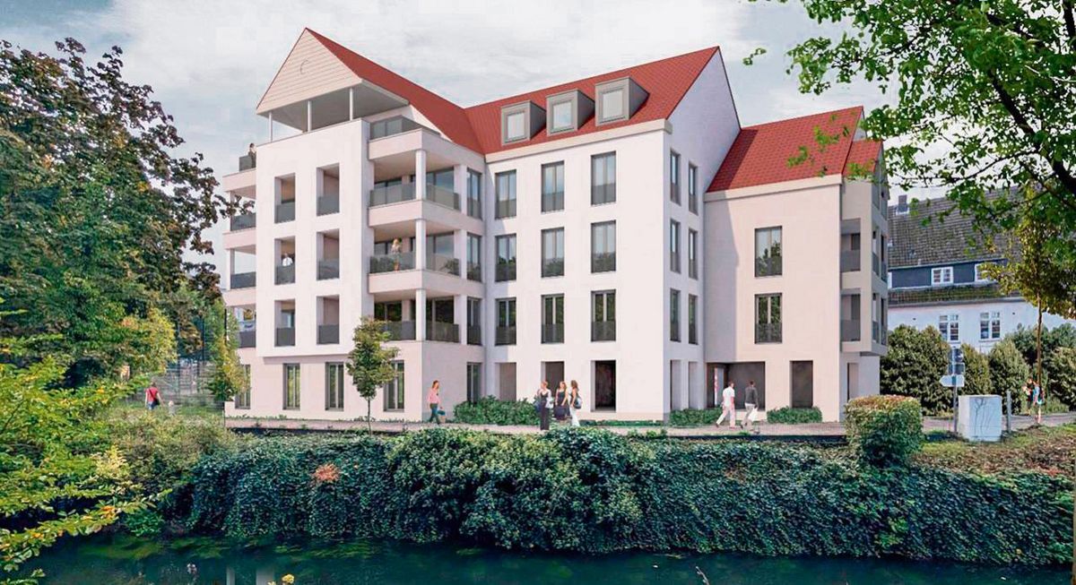 Wohnen zwischen Lippe und Brauerei, nahe Schule, Grünem Winkel und Langer Straße: Auf dem Grundstück des früheren City-Hotels in Lippstadt entsteht ein Mehrfamilienhaus mit zehn Wohnungen.
