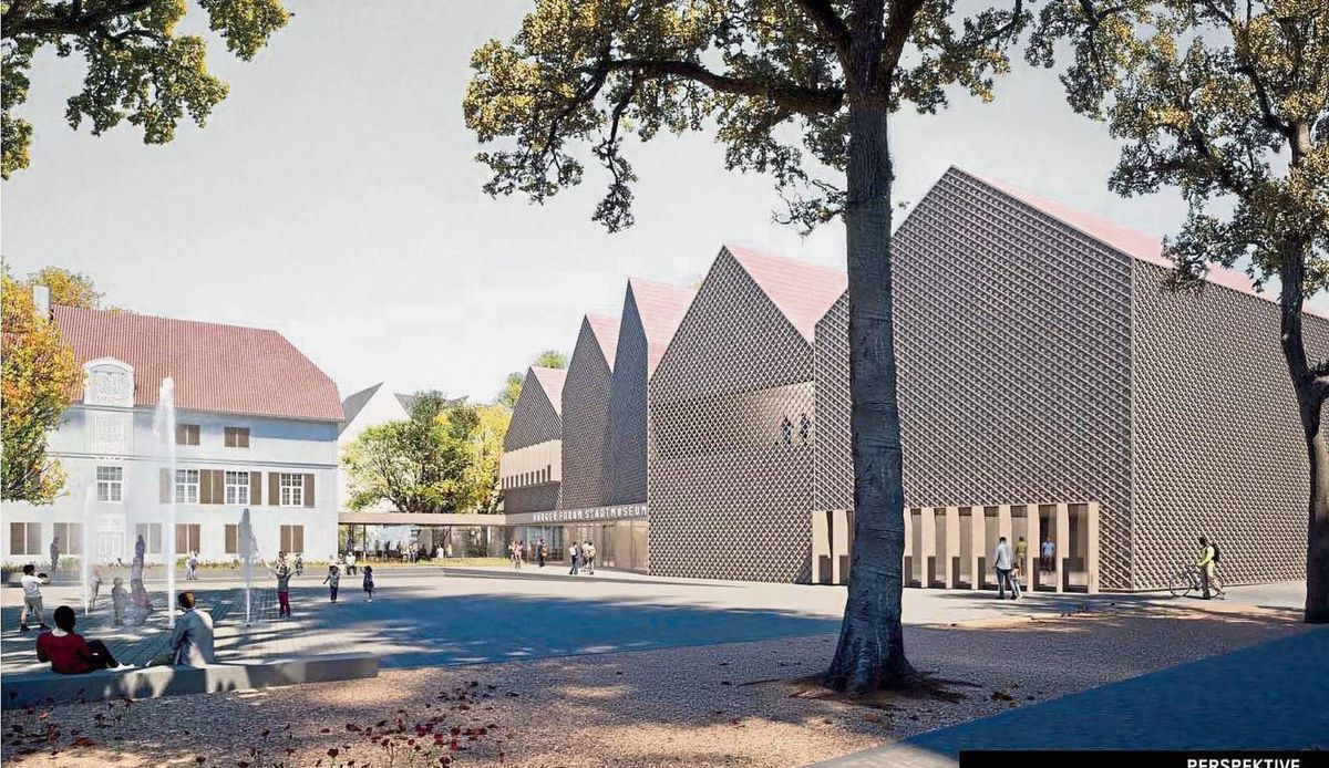 Marktplatz-Vision: Der Entwurf des Lemgoer Büros habermann.decker.architekten landete auf Platz zwei – ebenso wie beim Entwurf des Siegers (s. Titelseite) sorgt die Riegelbebauung entlang der Marktstraße für Kritik aus der Lokalpolitik.
