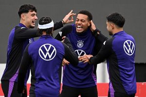 WM-Quali in Herzogenaurach: Felix Nmecha & Co. haben Spaß beim Training und bereiten sich auf Luxemburg vor. - Foto: Federico Gambarini/dpa