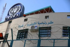 Das Hauptquartier der United Nations Relief and Works Agency (UNRWA) im Gazastreifen. - Foto: Ashraf Amra/Zuma Press/dpa