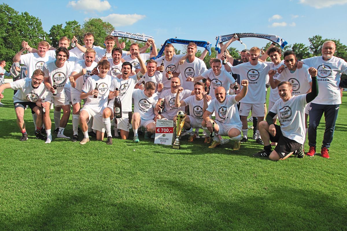 Der VfL Hörste/Garfeln, amtierender Kreispokalsieger aus Lippstadt, bekommt es in der 1. Runde des Krombacher-Westfalenpokals mit dem Landesligisten TuS Sundern zu tun. Foto: Heinke