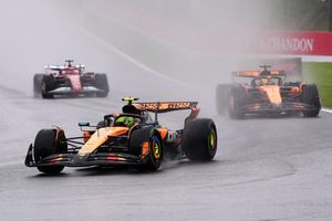 Lando Norris führte nur kurz vor Oscar Piastri. - Foto: Bradley Collyer/PA Wire/dpa