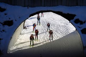 In Hochfilzen fand das zweite Staffelrennen des Olympia-Winters statt. - Foto: Matthias Schrader/AP/dpa