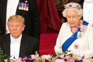 Trump war 2019 das erste Mal zum Staatsbesuch in Großbritannien und traf die Queen (Archivbild). - Foto: Dominic Lipinski/PA Wire/dpa