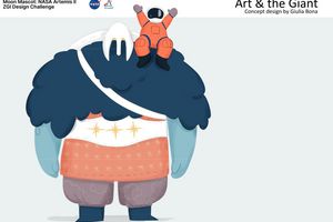 So könnte das Maskottchen für die «Artemis 2»-Mission aussehen. - Foto: Giulia Bona/Freelancer/Nasa /dpa