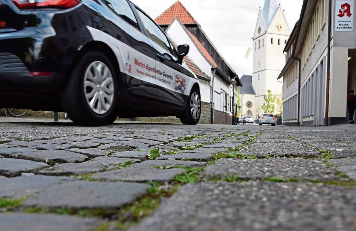 Die Viehstraße in Geseke soll ebenso wie die Marktstraße eine neue Pflasterung bekommen. Foto: Kossack