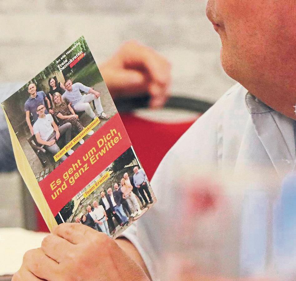 „Es geht um Dich und ganz Erwitte“: Der liberale Kommunalwahlkampf hat in der Stadt offenbar nicht verfangen. Die FDP betreibt nun Ursachenforschung. Foto: Ulrike Dietz