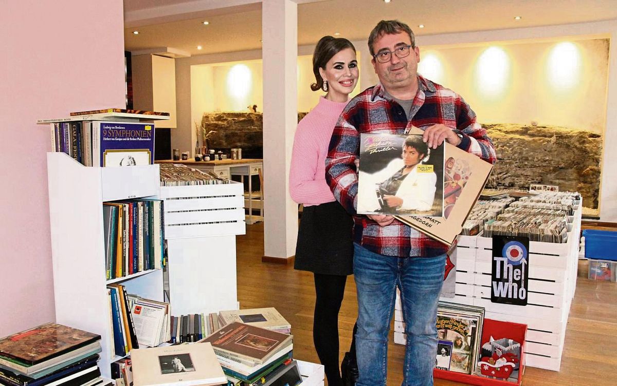 Rock und Pop gibt’s im Plattenladen von Daniela und Alfons Hagedorn genauso wie Klassik und Schlager. Foto: Rückert