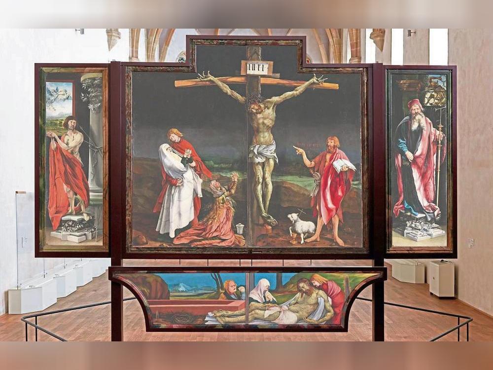 Die Kreuzigungsszene des Isenheimer Altars ist ein Meisterwerk von Matthias Grünewald, das zwischen 1512 und 1516 entstanden ist und gerade jetzt zu Ostern oft abgebildet wird. Archivfoto: dpa