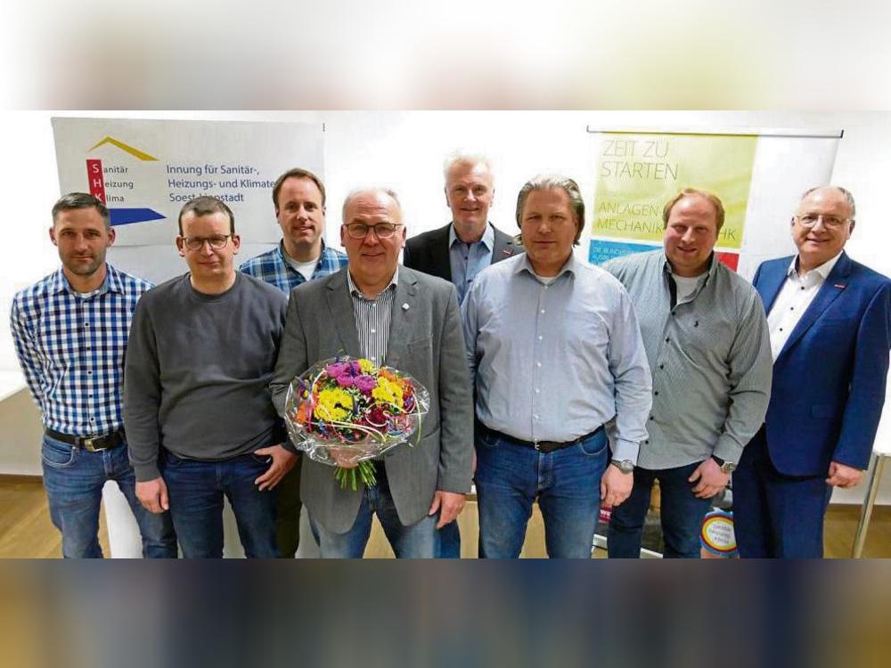 Die Mitglieder der Innung für Sanitär-, Heizungs- und Klimatechnik Soest-Lippstadt sind mit der Arbeit ihres Innungsvorstandes (Bild) sehr zufrieden.