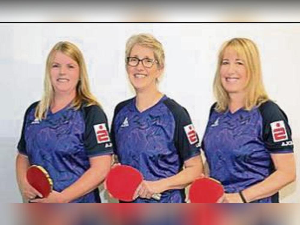 Das Seniorinnen 50-Team des TTK Anröchte mit (v.l.) Marion Greune, Ingrid Levenig und Mechthild Vogel zeigte bei den westdeutschen Mannschaftsmeisterschaften eine Topleistung und schaffte es bis ins Finale.