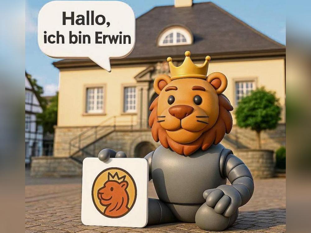 Chatbot mit Löwenkopf: So stellt sich ChatGPT die KI-Unterstützung Erwin künftig vor.