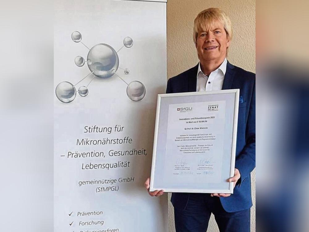 Prof. Dr. Elmar Wienecke gilt in der Fachwelt als Pionier auf dem Gebiet der Mikronährstoffe.