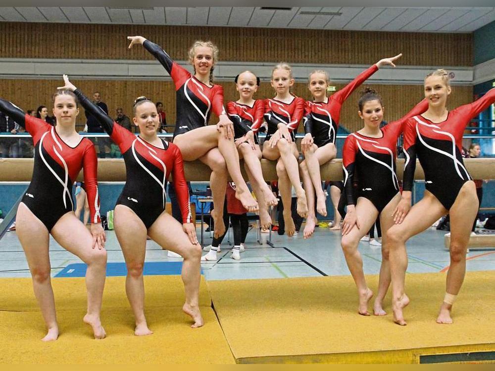 Einen guten Start in die neue Gauligasaison verzeichneten die Turnerinnen des TV Lipperode mit (v.l.) Henriette Köhler, Maja Tiedemann, Hannah Möller, Mia Tiedemann, Diana Konradi, Kristina Konradi, Liyana Jelezki, Laura Kanevski und Carla Dirkwinkel. Auf dem Bild fehlen Pia Morfeld und Kristina Konradi.