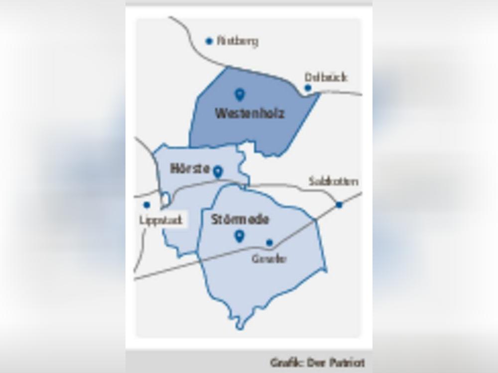 Die Geschäftsgebiete der beiden Volksbanken grenzen nördlich von Mettinghausen aneinander.