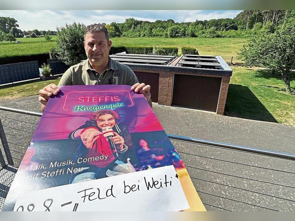 Talk, Musik und Comedy mit Steffi Neu: Andreas Weitkemper ist am 28. August Gastgeber für „Steffis Kneipenquiz“. Die Veranstaltung ist schon restlos ausverkauft. Foto: Cegelski