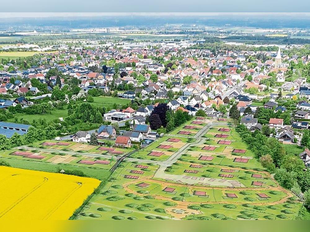 Die Erschließungsstraße im Baugebiet „Am Bürgerwald“ (grafisch dargestellt) soll zukünftig „Hospes Kamp“ heißen. Foto: Eickhoff