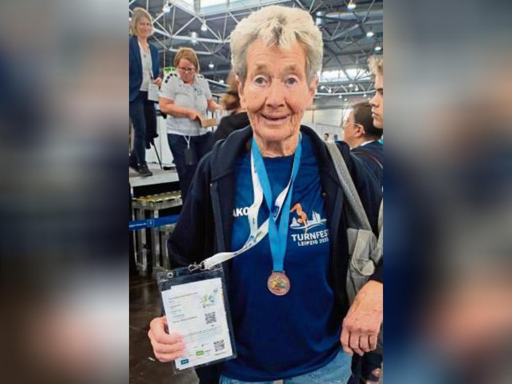Ikki Deimel vom TV Geseke gewann Gold beim Turnfest in Leipzig.