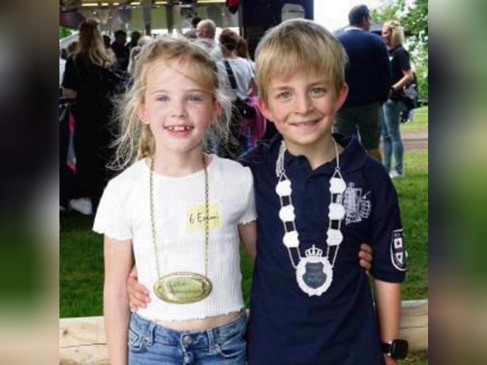 Der amtierende Kinderschützenkönig Tamme Becker und seine Königin Emmi Gosmann freuen sich aufs Kinderschützenfest.