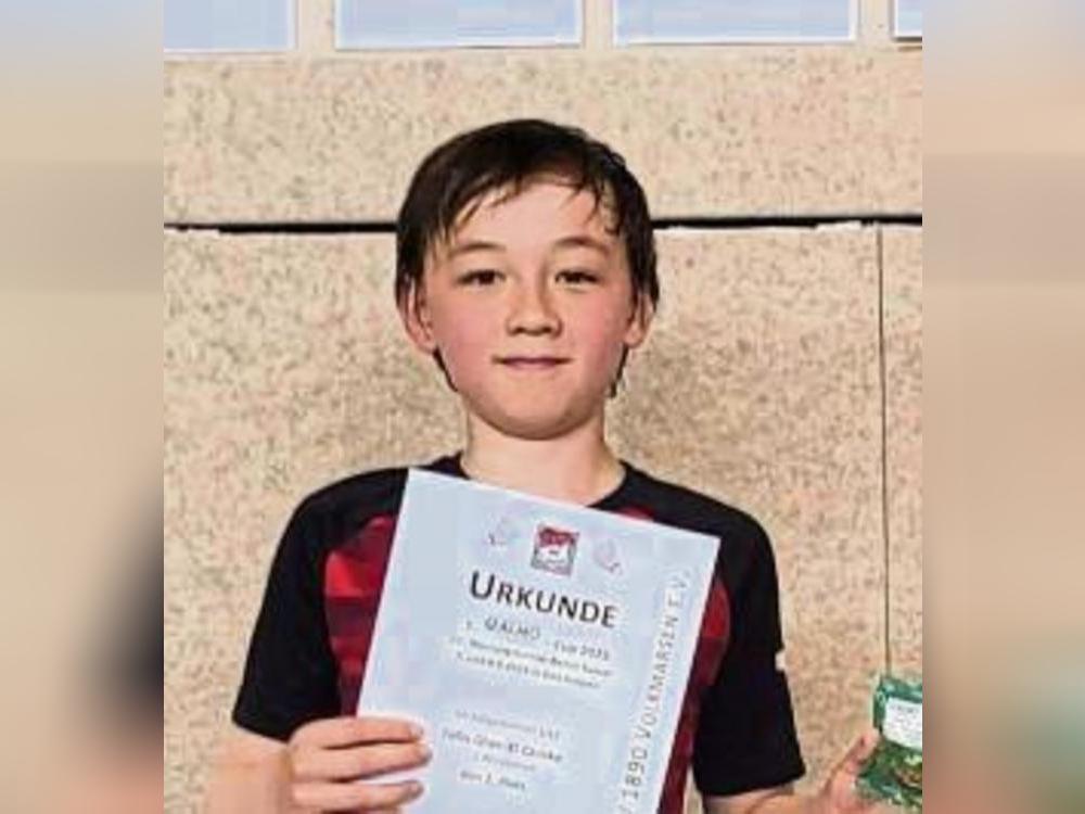 Platz zwei im Jungeneinzel U13 ging an Felix Czoske.
