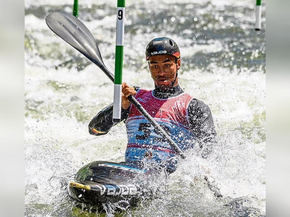 Nelian Laryea vom WSC Lippstadt will bei der EM in Slowenien erneut ins Finale paddeln. Im Mannschaftswettbewerb ist vielleicht sogar eine Medaille drin. Foto: Reichenbach